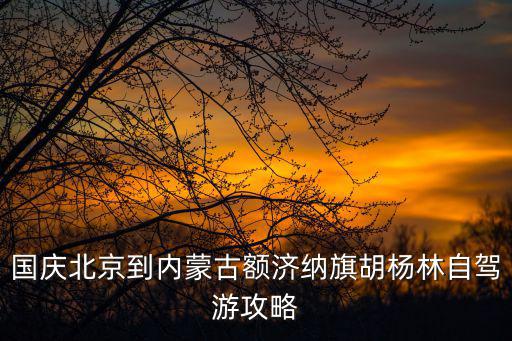 胡楊林旅游攻略，國慶北京到內蒙古額濟納旗胡楊林自駕游攻略