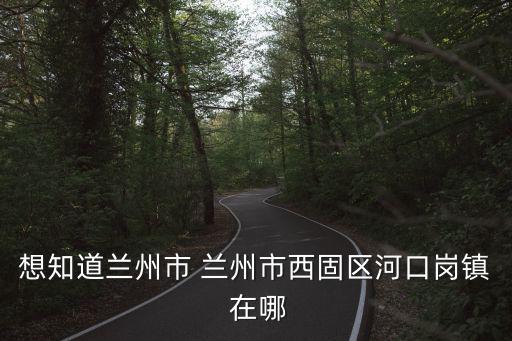 想知道蘭州市 蘭州市西固區(qū)河口崗鎮(zhèn) 在哪