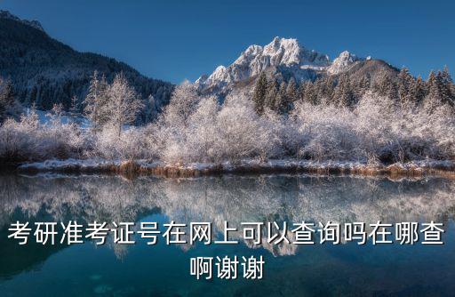 考研準考證，考研準考證號在網上可以查詢嗎在哪查啊謝謝