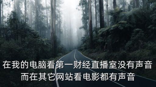 在我的電腦看第一財(cái)經(jīng)直播室沒有聲音而在其它網(wǎng)站看電影都有聲音