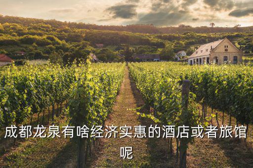 成都龍泉有啥經濟實惠的酒店或者旅館呢