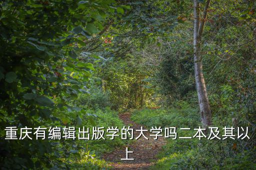 重慶有編輯出版學(xué)的大學(xué)嗎二本及其以上