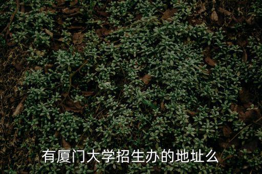 有廈門大學(xué)招生辦的地址么
