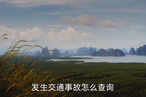 發生交通事故怎么查詢