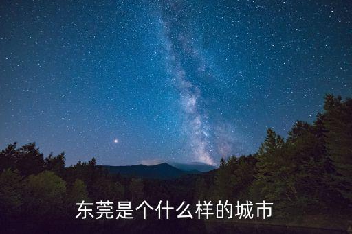 東莞是個什么樣的城市