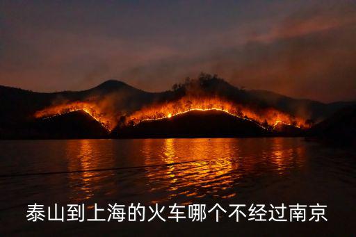 泰山到上海的火車哪個不經過南京
