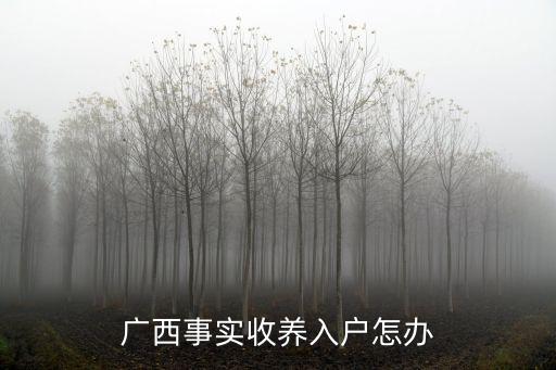廣西事實收養(yǎng)入戶怎辦