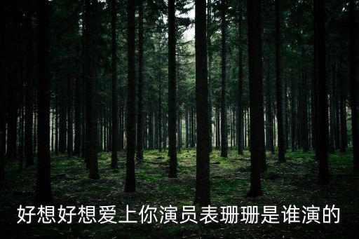 好想好想愛上你演員表珊珊是誰演的