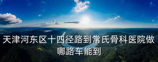 常氏骨科醫(yī)院，天津河?xùn)|區(qū)十四徑路到常氏骨科醫(yī)院做哪路車能到