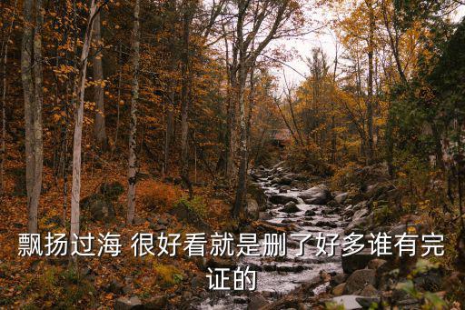 飄揚(yáng)過(guò)海 很好看就是刪了好多誰(shuí)有完證的