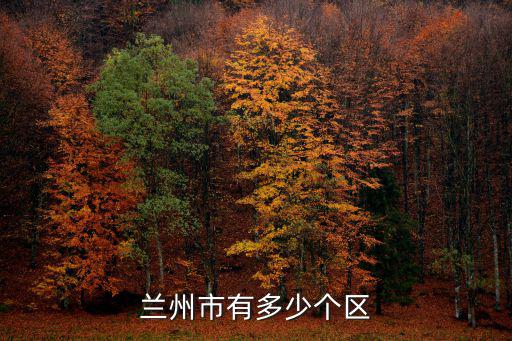 蘭州市區，蘭州市有多少個區