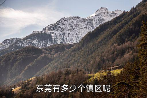 東莞有多少個鎮區呢