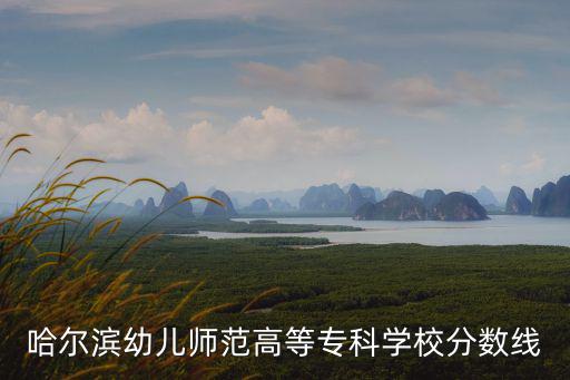哈爾濱幼兒師范高等專科學校分數線