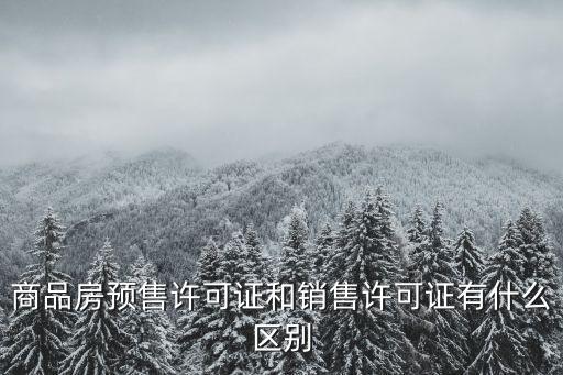 商品房銷售許可證，商品房銷售許可證