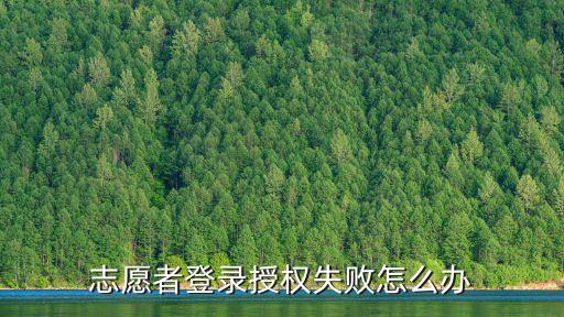 志愿者登錄授權失敗怎么辦