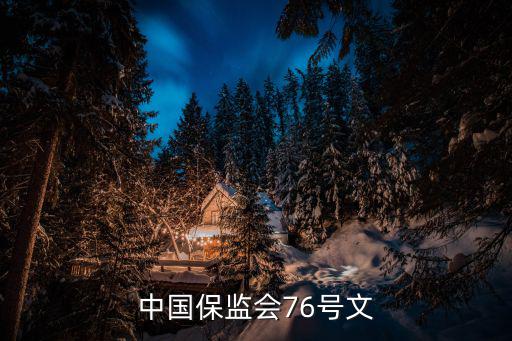 中國保監會76號文