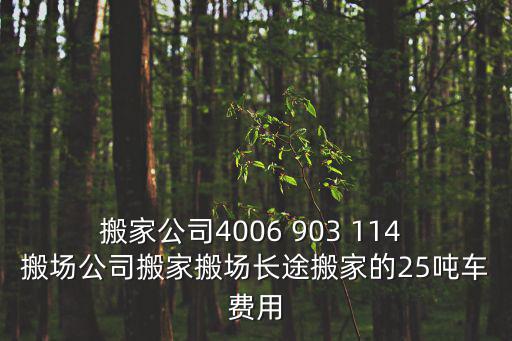 搬家公司4006 903 114 搬場(chǎng)公司搬家搬場(chǎng)長(zhǎng)途搬家的25噸車費(fèi)用