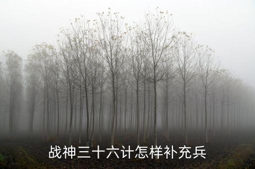戰(zhàn)神三十六計(jì)怎樣補(bǔ)充兵