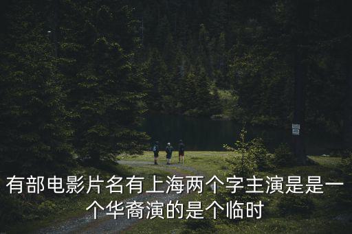 臨時(shí)演員電影，有部電影片名有上海兩個(gè)字主演是是一個(gè)華裔演的是個(gè)臨時(shí)