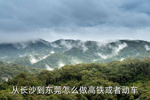 從長(zhǎng)沙到東莞怎么做高鐵或者動(dòng)車