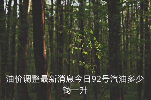 油價調整最新消息今日92號汽油多少錢一升