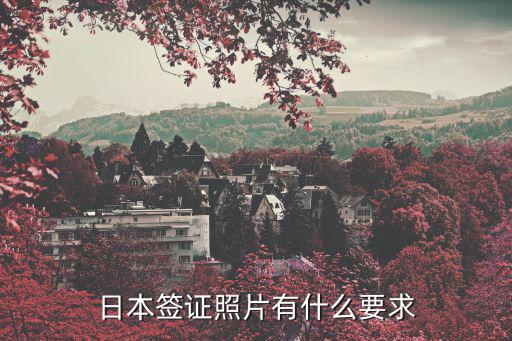 日本簽證照片有什么要求