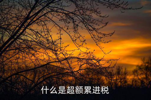 什么是超額累進稅