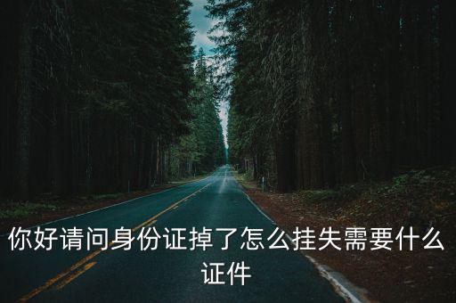 你好請問身份證掉了怎么掛失需要什么證件