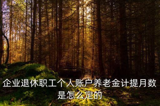 企業(yè)退休職工個(gè)人賬戶養(yǎng)老金計(jì)提月數(shù)是怎么定的