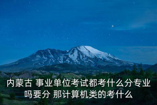 內蒙古 事業單位考試都考什么分專業嗎要分 那計算機類的考什么