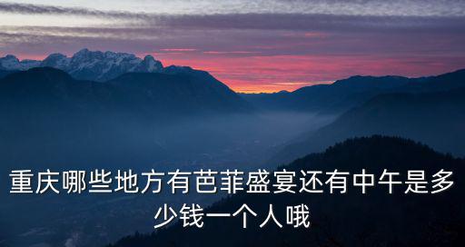 重慶哪些地方有芭菲盛宴還有中午是多少錢一個人哦