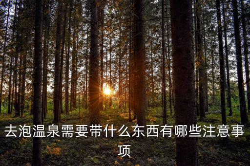 去泡溫泉需要帶什么東西有哪些注意事項