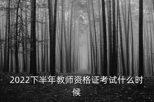 教資下半年，云南2022年教資下半年報名時間