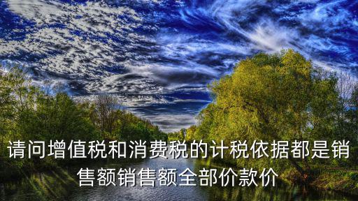 請問增值稅和消費稅的計稅依據都是銷售額銷售額全部價款價