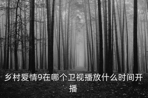 鄉村愛情9在哪個衛視播放什么時間開播