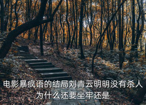 電影暴瘋語的結局劉青云明明沒有殺人為什么還要坐牢還是