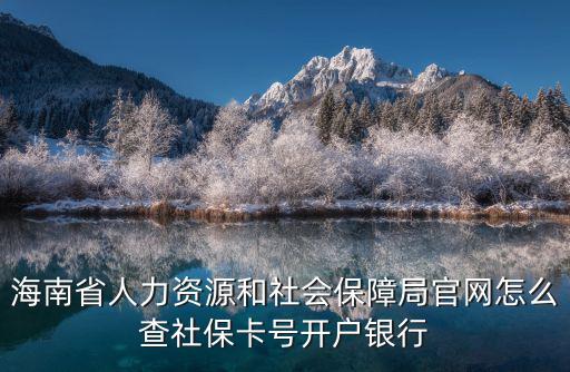 海南省社保局官網，海南省社保局網站