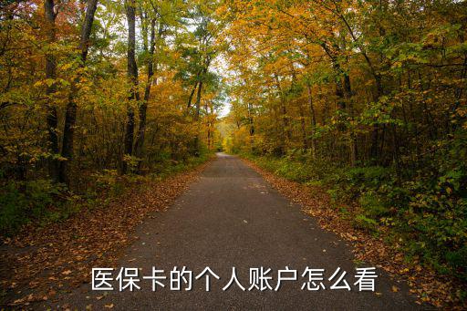 醫保卡的個人賬戶怎么看