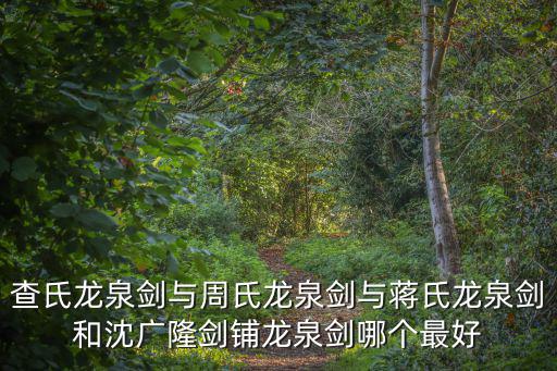 查氏龍泉?jiǎng)εc周氏龍泉?jiǎng)εc蔣氏龍泉?jiǎng)蜕驈V隆劍鋪龍泉?jiǎng)δ膫€(gè)最好