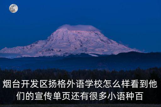 煙臺開發(fā)區(qū)揚格外語學(xué)校怎么樣看到他們的宣傳單頁還有很多小語種百