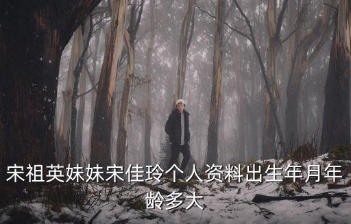 宋祖英妹妹宋佳玲個人資料出生年月年齡多大