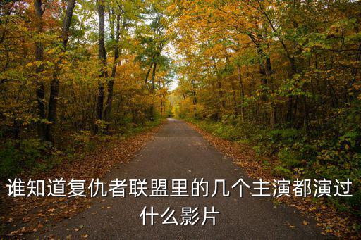 誰知道復仇者聯盟里的幾個主演都演過什么影片