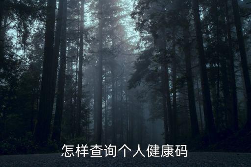 個(gè)人健康碼，如何申請個(gè)人健康碼