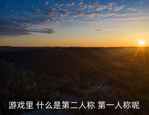 游戲里 什么是第二人稱 第一人稱呢