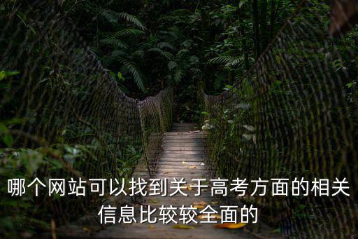 哪個(gè)網(wǎng)站可以找到關(guān)于高考方面的相關(guān)信息比較較全面的