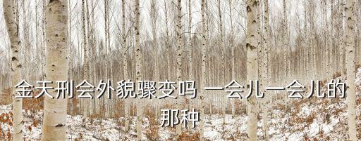 金天刑會外貌驟變嗎 一會兒一會兒的那種