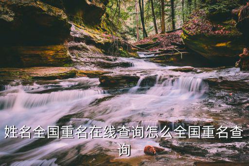 姓名全國重名在線查詢怎么全國重名查詢