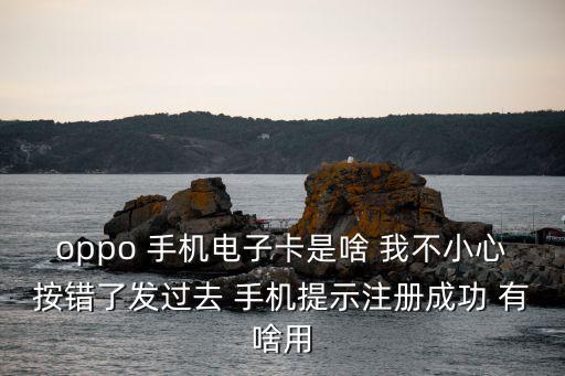 電子卡是什么，oppo 手機電子卡是啥 我不小心按錯了發過去 手機提示注冊成功 有啥用