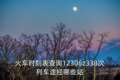 火車時(shí)刻表查詢12306z338次列車途經(jīng)哪些站