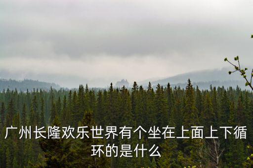 廣州長隆歡樂世界有個坐在上面上下循環的是什么